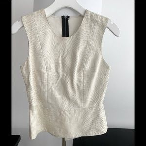 MASON leather peplum top